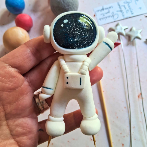 Astronauta adorno de torta 