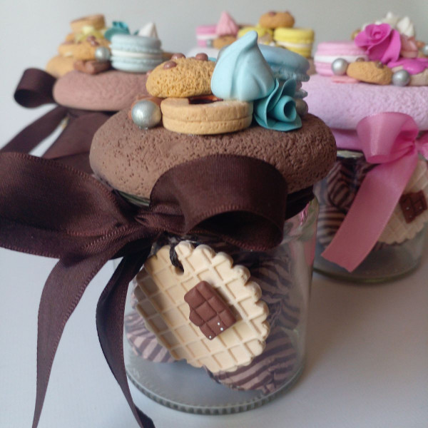 Frascos dulceros decorados